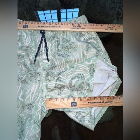 Men’s Salt Life Swim Shorts Trunks Size Large Surfing Fish Lobster Crab Green - Picture 6 of 7